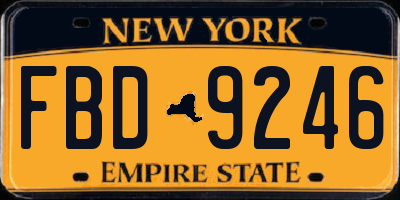 NY license plate FBD9246