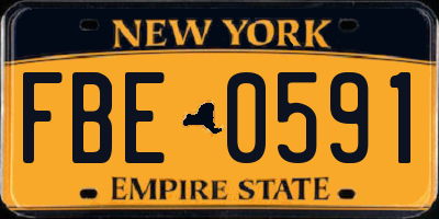 NY license plate FBE0591