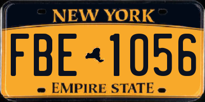 NY license plate FBE1056