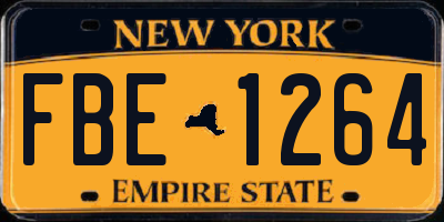 NY license plate FBE1264