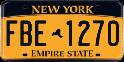 NY license plate FBE1270