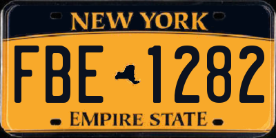 NY license plate FBE1282
