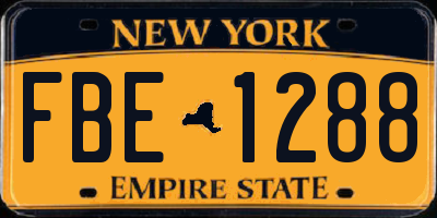 NY license plate FBE1288