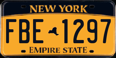 NY license plate FBE1297