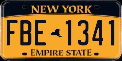 NY license plate FBE1341