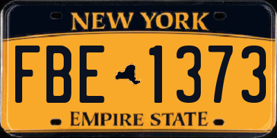 NY license plate FBE1373