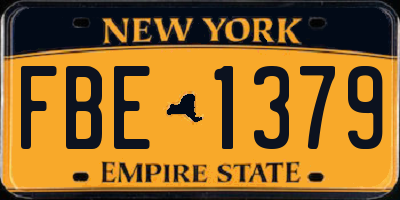 NY license plate FBE1379