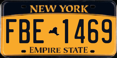 NY license plate FBE1469