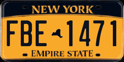 NY license plate FBE1471
