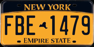 NY license plate FBE1479