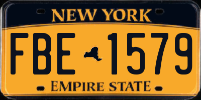 NY license plate FBE1579