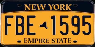 NY license plate FBE1595