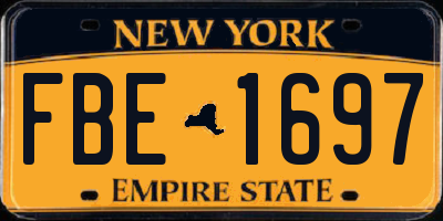 NY license plate FBE1697