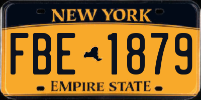 NY license plate FBE1879