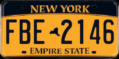 NY license plate FBE2146
