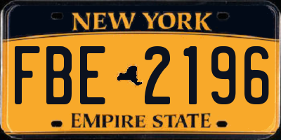 NY license plate FBE2196