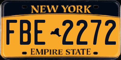 NY license plate FBE2272