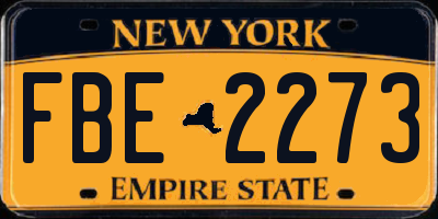 NY license plate FBE2273