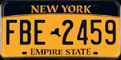 NY license plate FBE2459
