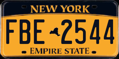 NY license plate FBE2544