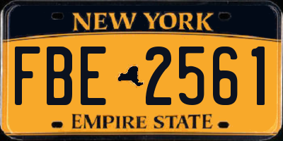 NY license plate FBE2561