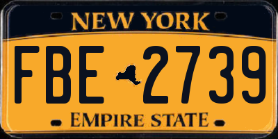 NY license plate FBE2739