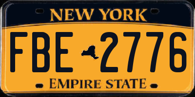 NY license plate FBE2776
