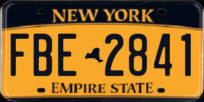 NY license plate FBE2841