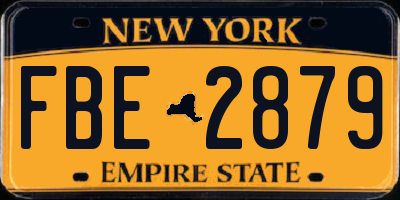 NY license plate FBE2879