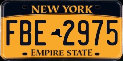 NY license plate FBE2975