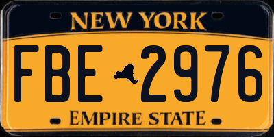 NY license plate FBE2976