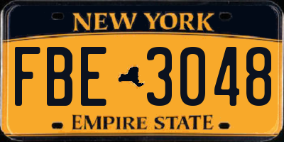 NY license plate FBE3048