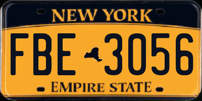 NY license plate FBE3056