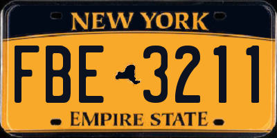 NY license plate FBE3211