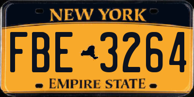 NY license plate FBE3264