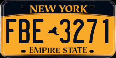 NY license plate FBE3271