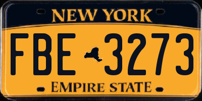 NY license plate FBE3273