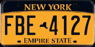 NY license plate FBE4127