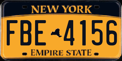 NY license plate FBE4156