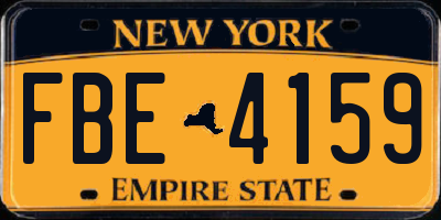 NY license plate FBE4159