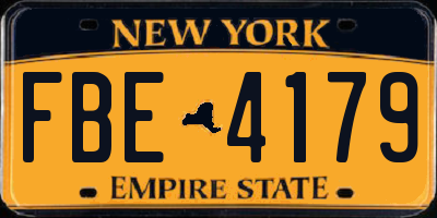NY license plate FBE4179