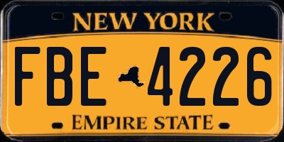 NY license plate FBE4226