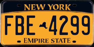 NY license plate FBE4299