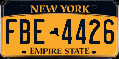 NY license plate FBE4426