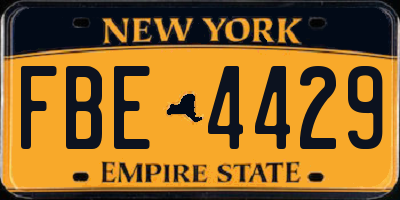 NY license plate FBE4429