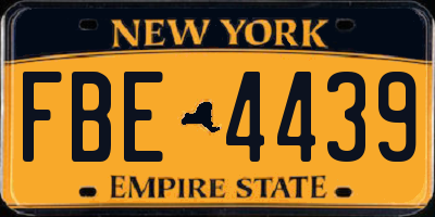NY license plate FBE4439