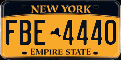 NY license plate FBE4440