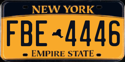 NY license plate FBE4446