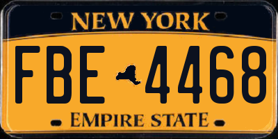 NY license plate FBE4468