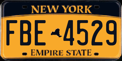 NY license plate FBE4529